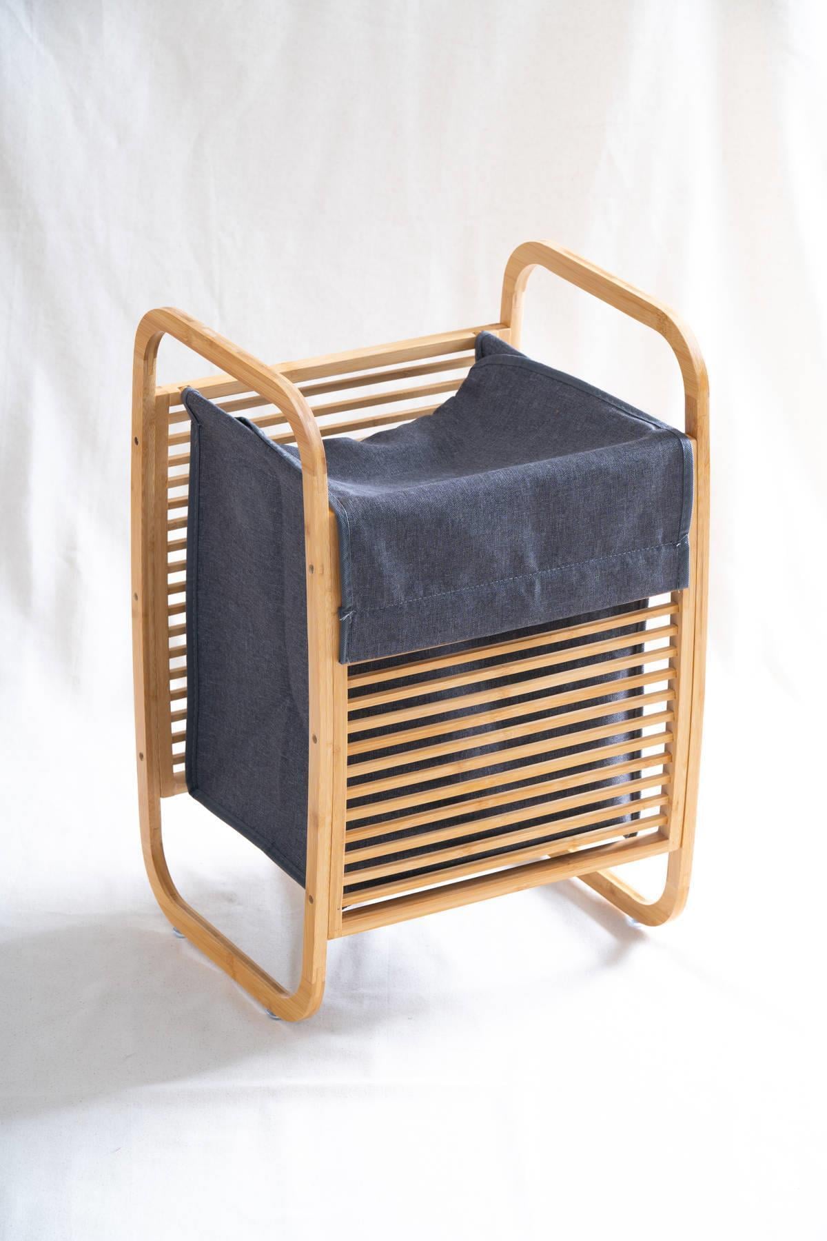 Acar Bambu Çamaşır Sepeti - 60 cm