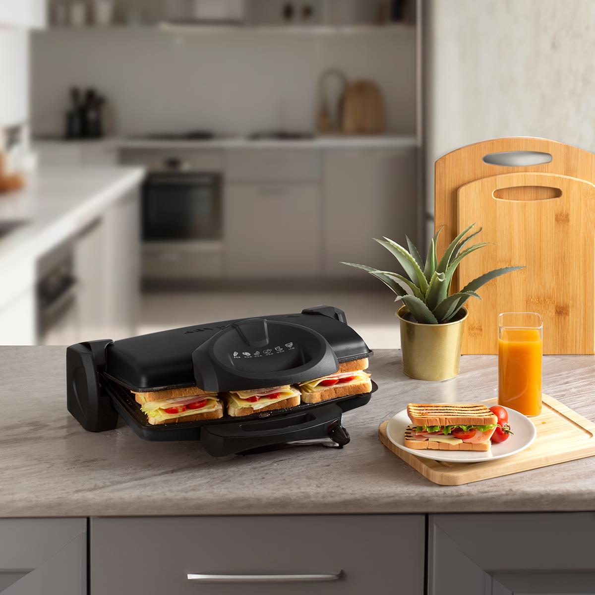 Aryıldız Contact Grill Siyah Tost Makinesi