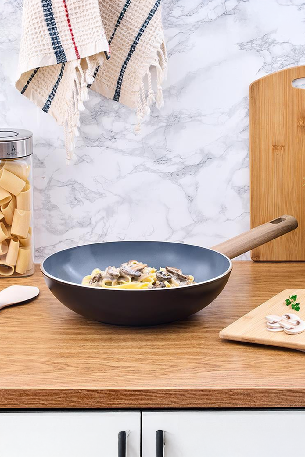 Aryıldız Eco Ceramic Wok Tava 28 cm