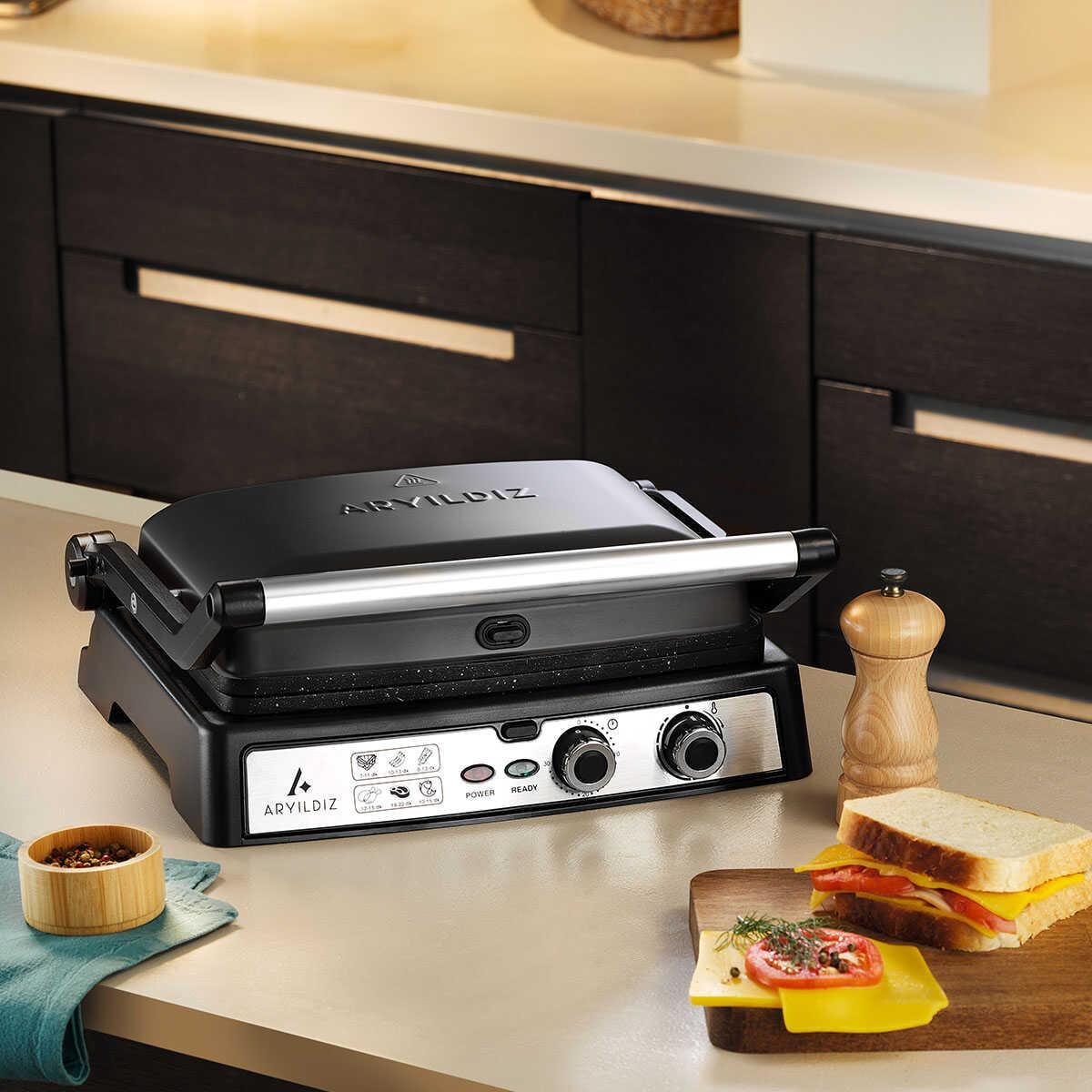 Aryıldız Multi Grill Antrasit Tost Makinesi