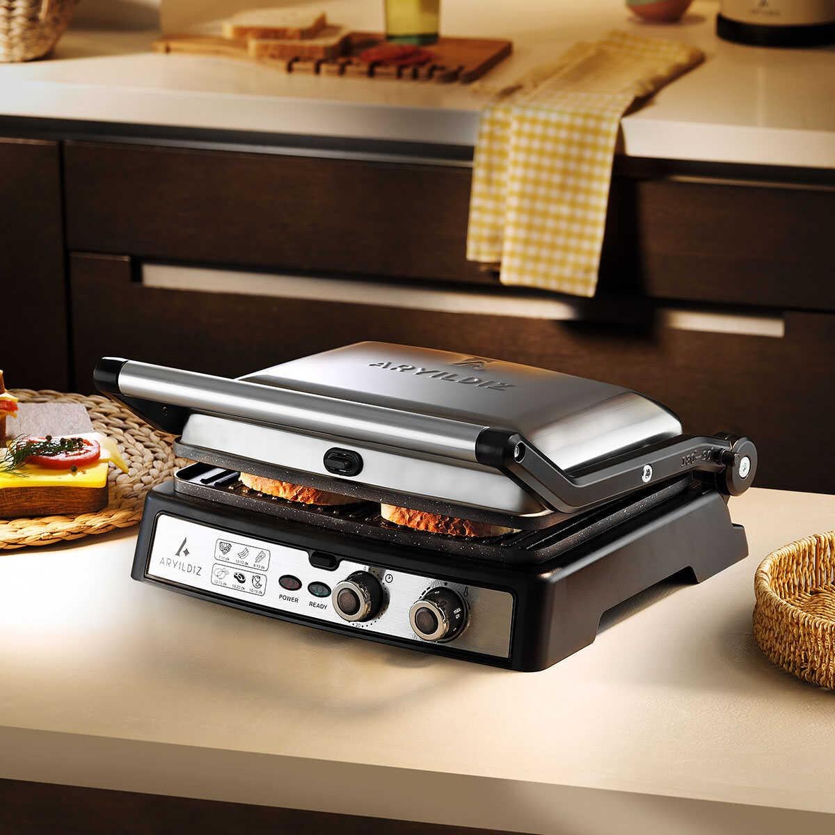 Aryıldız Multi Grill İnox Tost Makinesi
