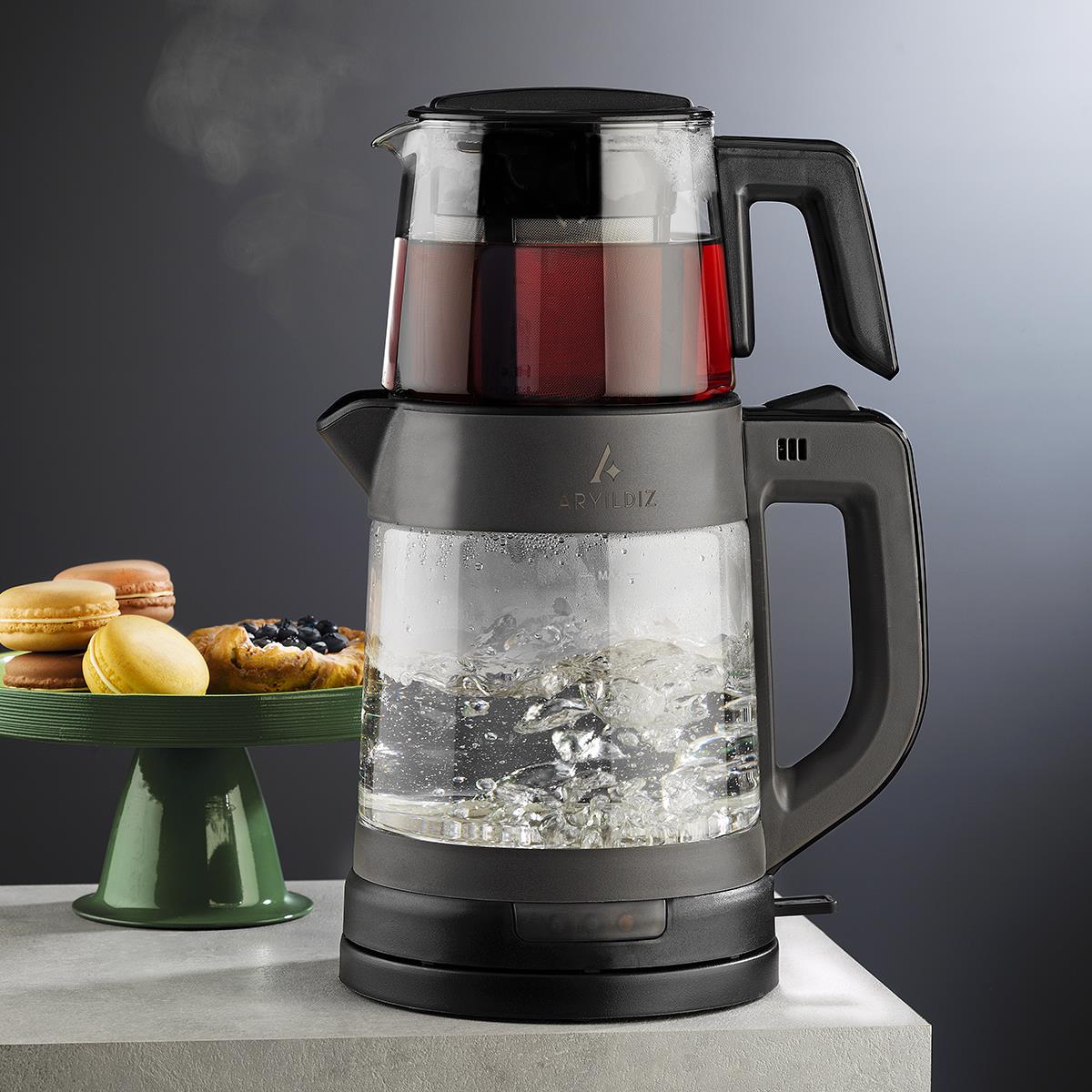 Aryıldız Tea Taste Antrasit Çay Makinesi