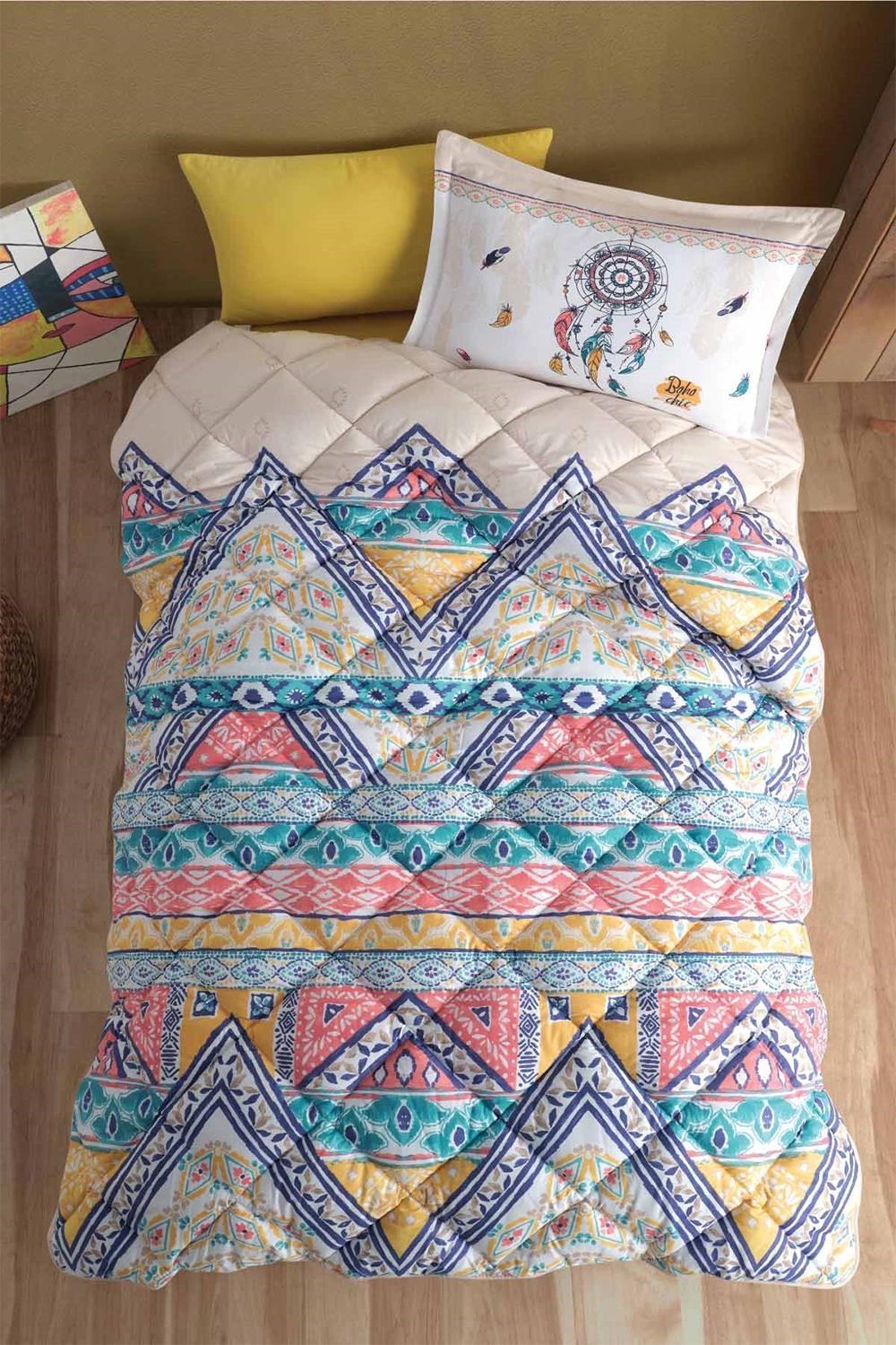 Clasy Boho Bej %100 Pamuk Genç Uyku Seti
