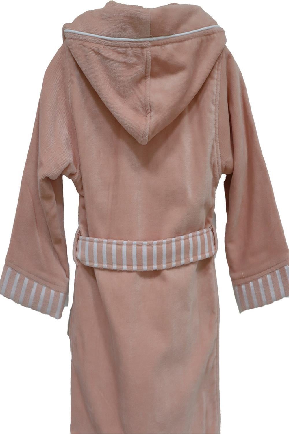 Ecocotton Balerin Pudra 9/10 Yaş Organik Çocuk Bornoz