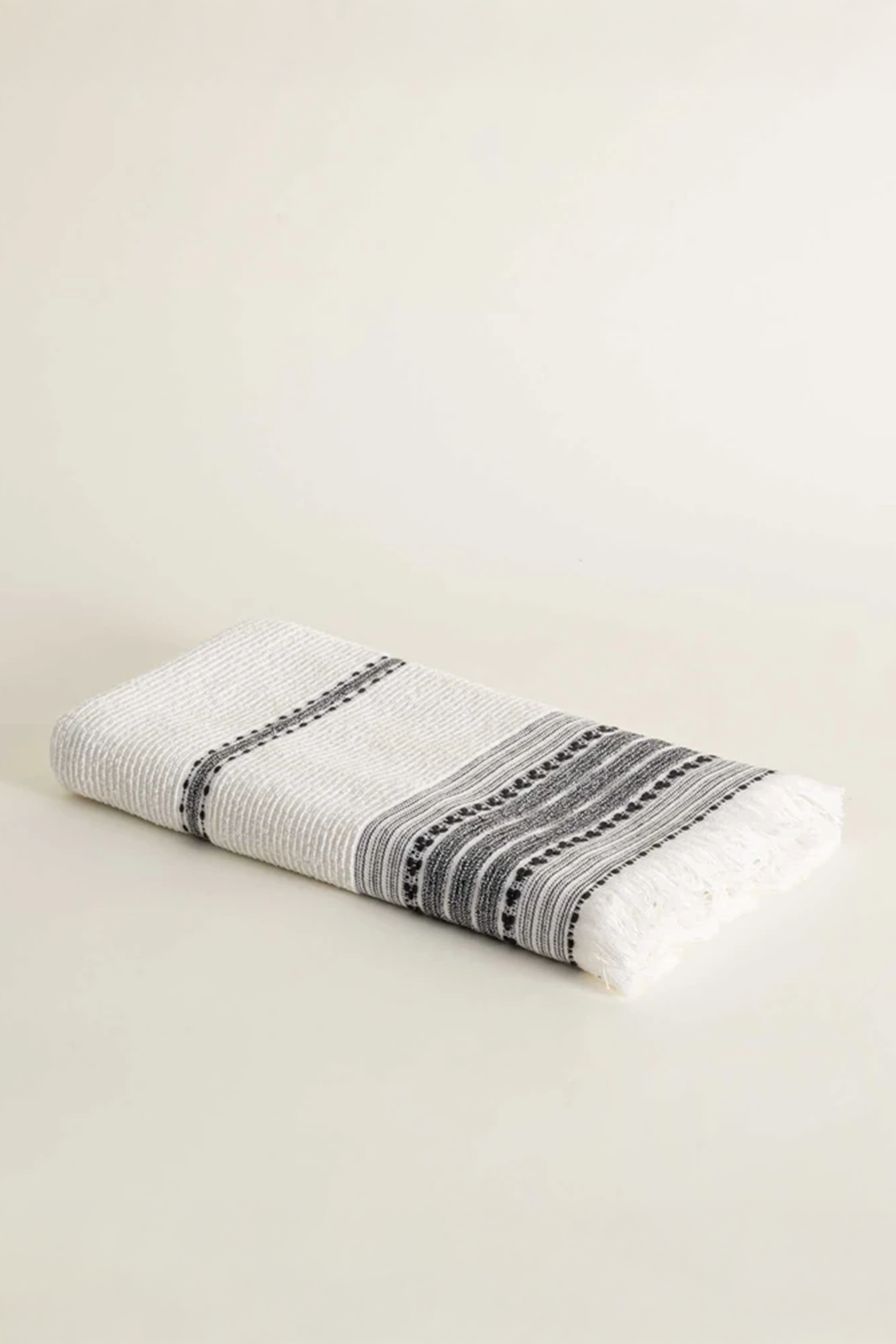 Ecocotton İzgi Siyah %100 Organik Pamuk Dokuma Havlu 50*90 cm