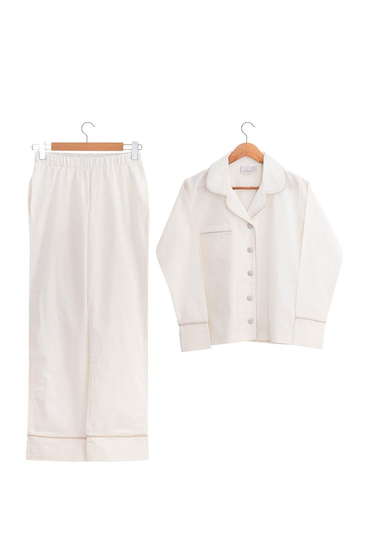 Ecocotton Reya Krem %100 Organik Pamuk Keten 