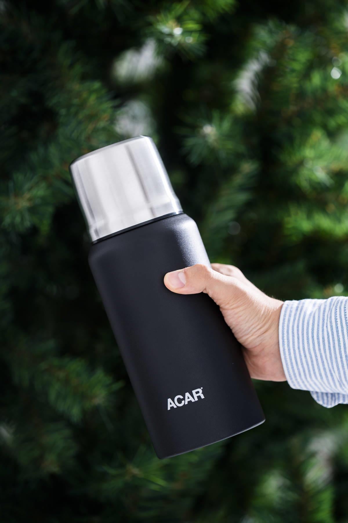 Acar Karat X Serisi Inox Siyah Çelik Termos - 0.75 Litre