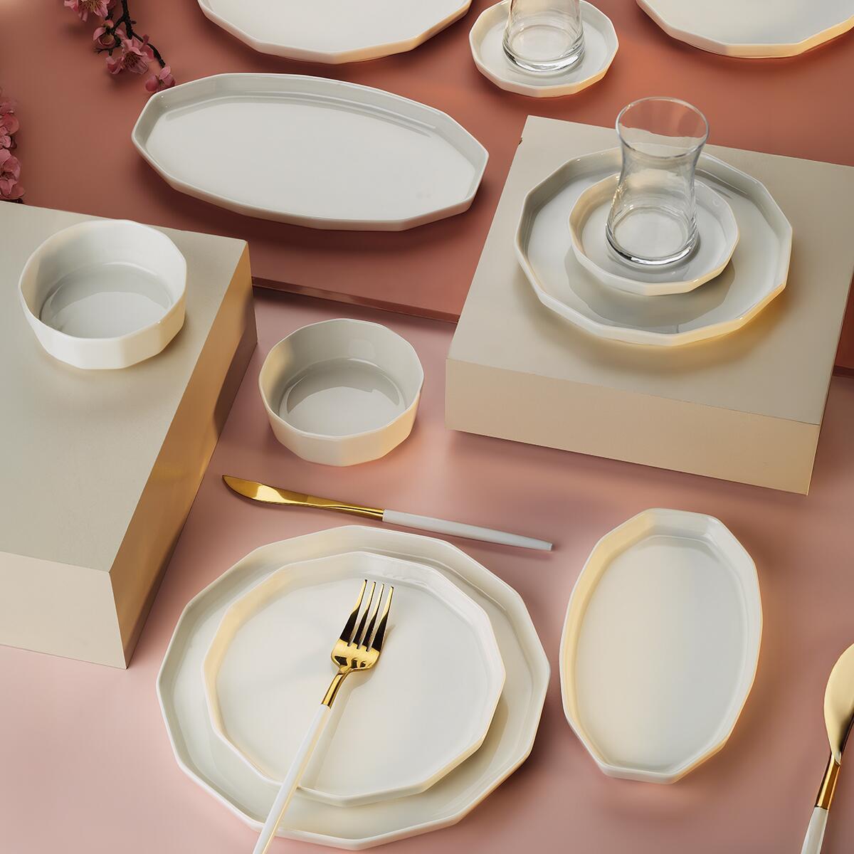 Aryıldız Amber White 32 Parça 6 Kişilik Kahvaltı Takımı