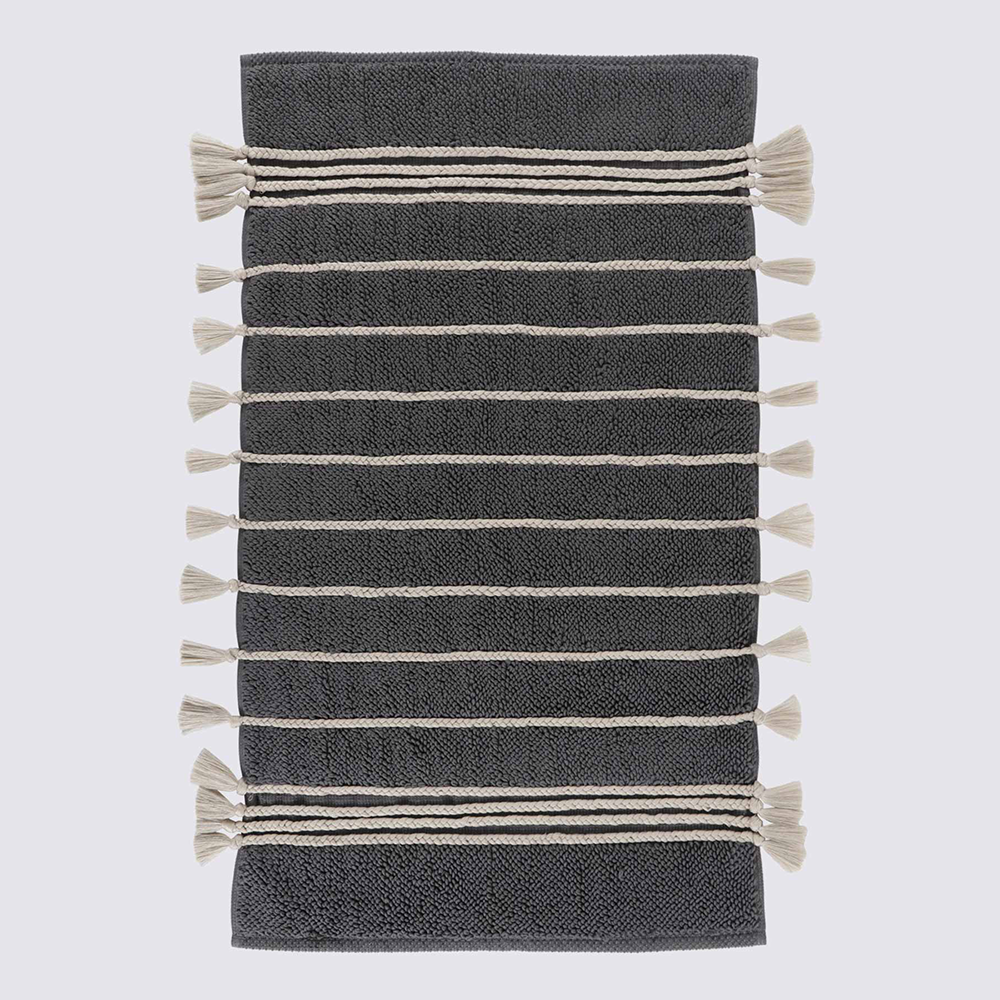 Ecocotton Karnella Antrasit Organik Banyo Paspası 50 x 80 cm