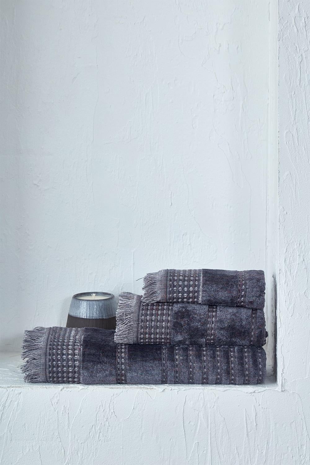 Ecocotton Zeus Antrasit 3 Parça Organik Havlu Seti