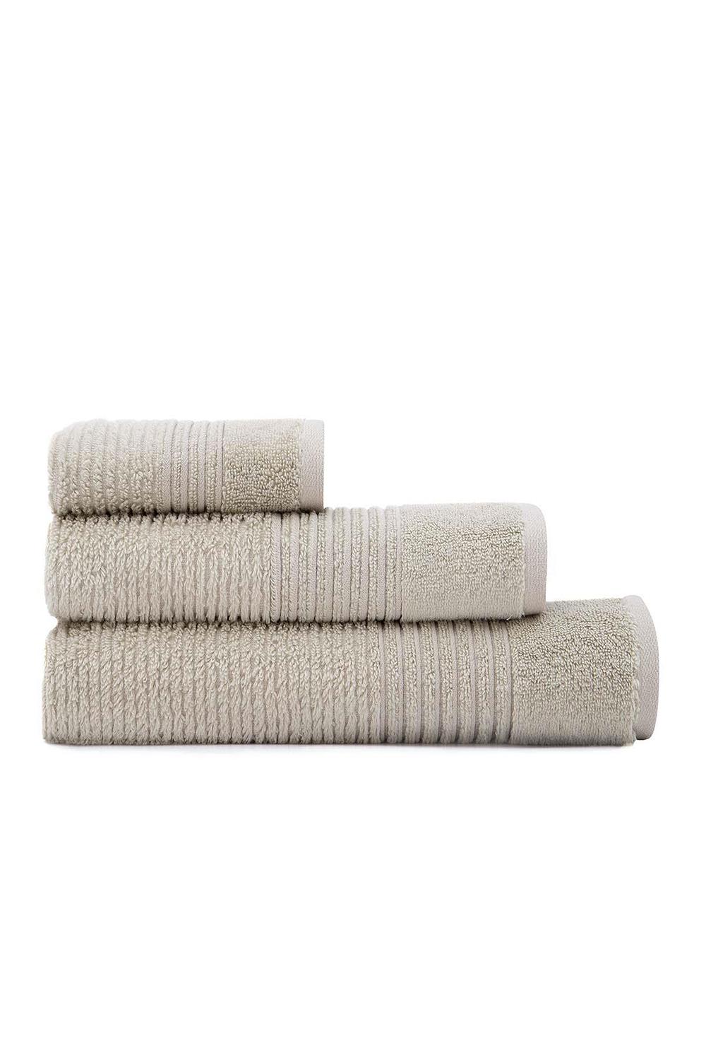 Green Black Arina Bej %100 Pamuk 3 Parça Air Twist Havlu/Hamam Seti