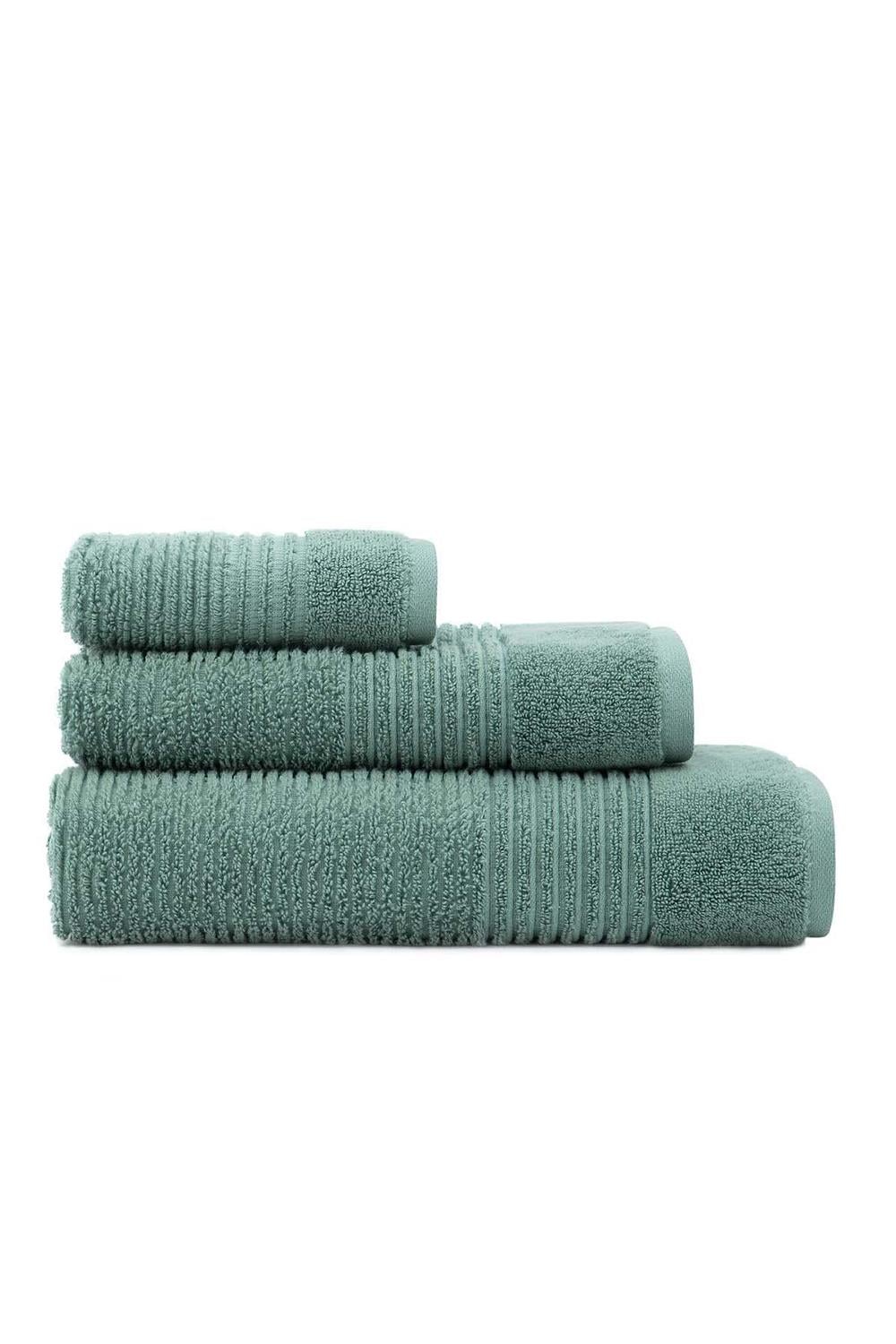 Green Black Arina Yeşil %100 Pamuk 3 Parça Air Twist Havlu/Hamam Seti