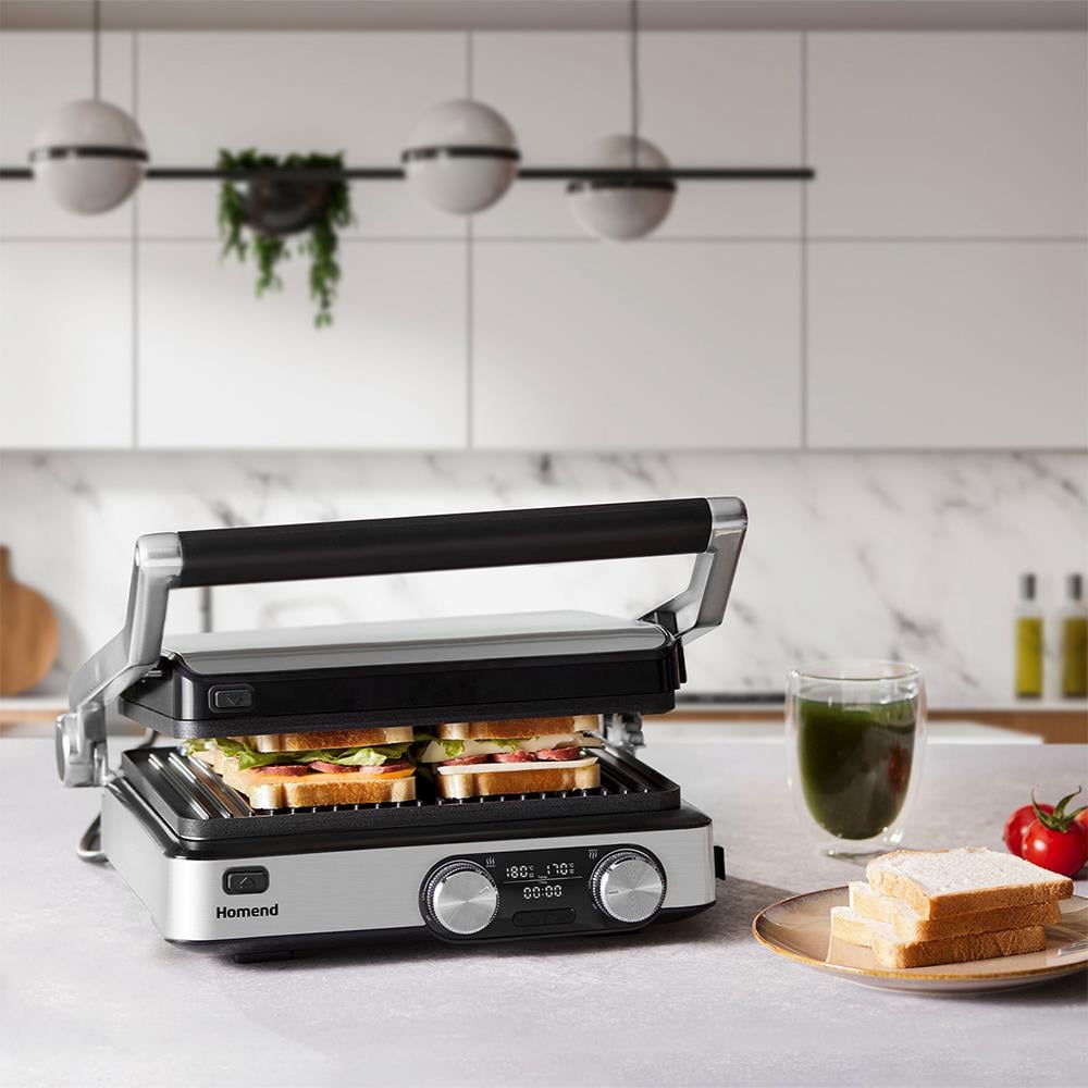 Homend 1340H Grilliant Inox Döküm Plakalı Tost ve Izgara Makinesi