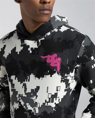 Kappa Authentic Graphik Gimmy Erkek Siyah Kapşonlu Sweat