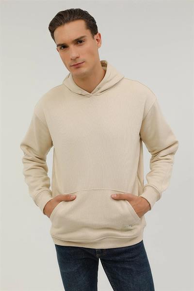 Lumberjack 2W M-Cg516 Smooth Hoodie 2Pr Erkek Beyaz Kapşonlu Sweat