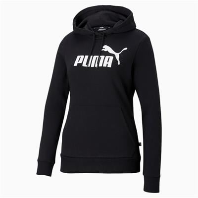 Puma Ess Logo Hoodie Kadın Siyah Kapşonlu Sweat