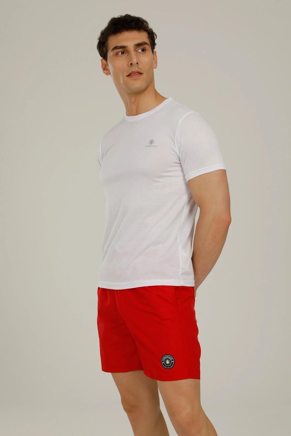 Lumberjack 2M Ct483 Gustavo Swim Short 2Fx Erkek Kirmizi Deniz