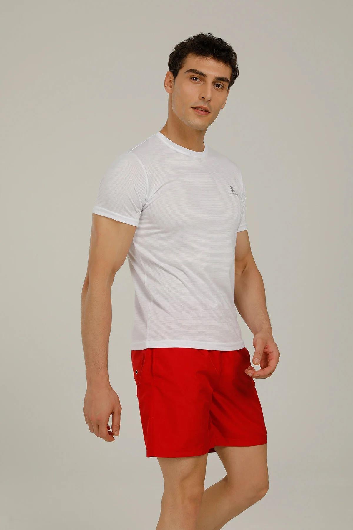 Lumberjack 2M Ct483 Gustavo Swim Short 2Fx Erkek Kirmizi Deniz