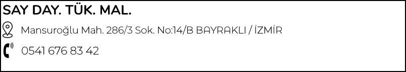Say Day. Tük. Mal.