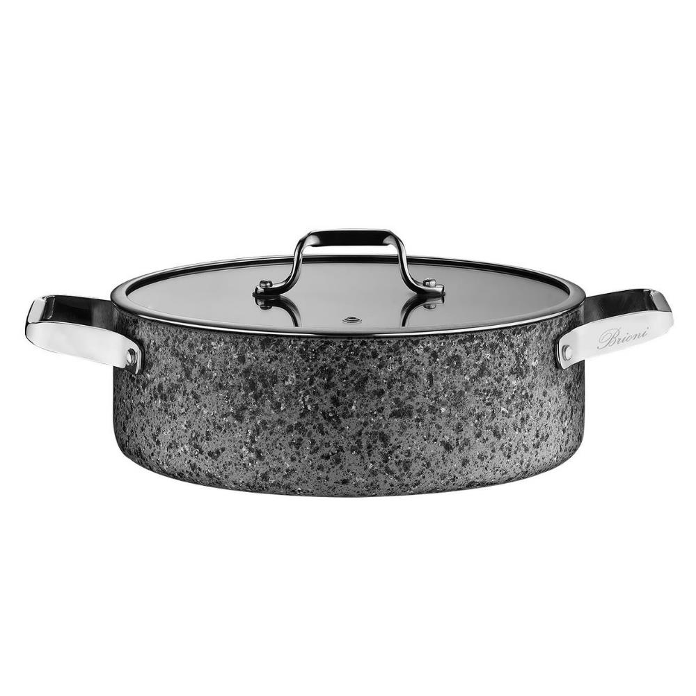 Brioni Stone-H 30 Cm Basık Tencere - Güzel Home - Tekli Tencere