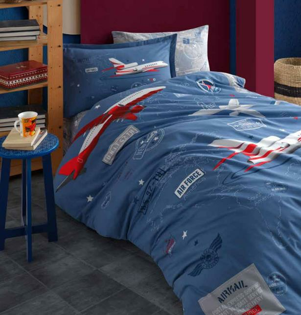 Clasy Arrival Ranforce Tek Kişilik Mavi Nevresim Takımı