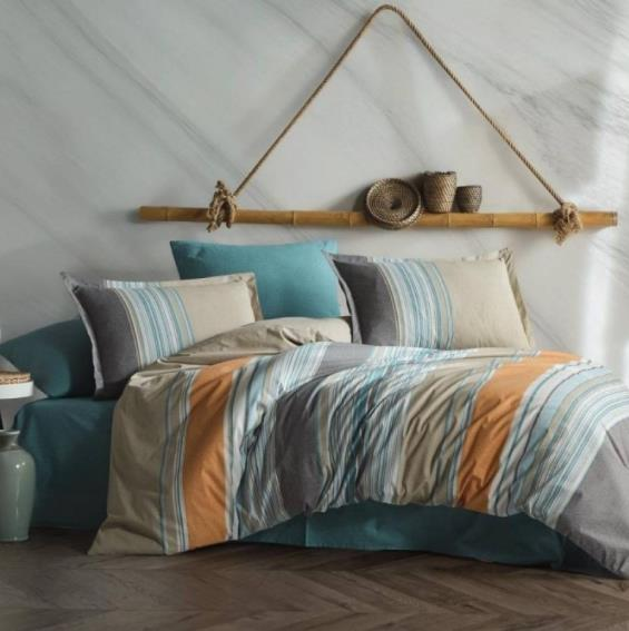 Clasy Duko Ranforce Çift Kişilik Oranj Nevresim Takımı