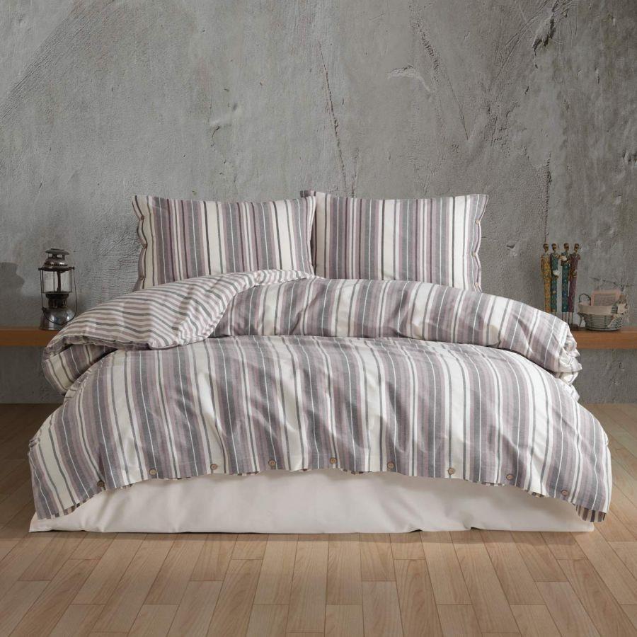 Clasy Rune Tek Kişilik Ranforce Butik Lila Nevresim Takımı