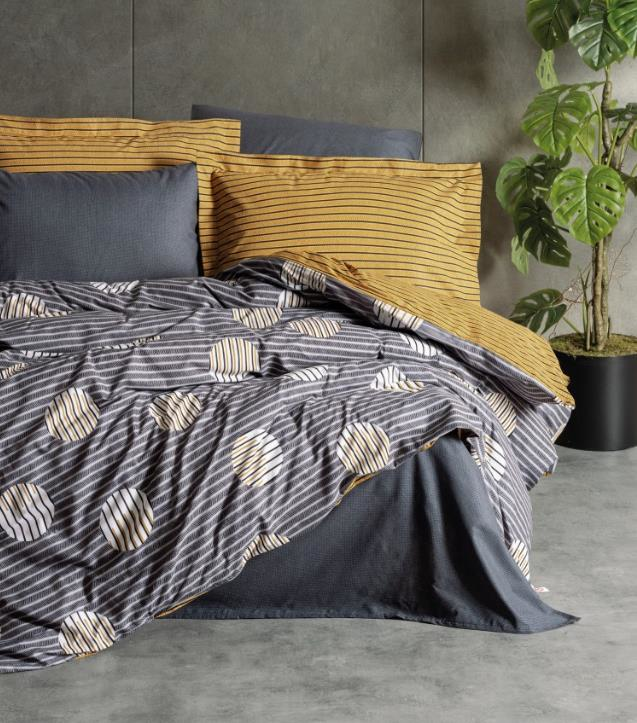 Cotton Box Modern Çift Kişilik Strew Gri Nevresim Takımı