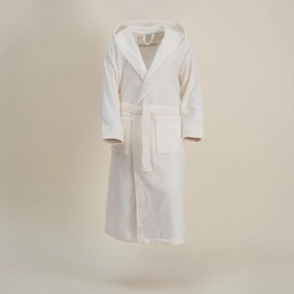 Ecocotton Ecosoft Krem Renkli L Beden Erkek Bornoz - Güzel Home - Banyo Tekstili