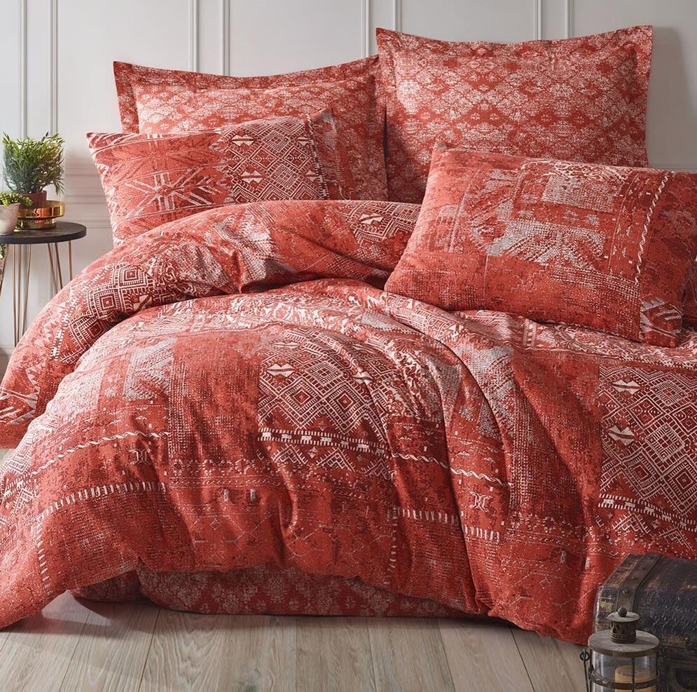 İyi Geceler İstanbul Fusion Old Palace Çift Kişilik Kiremit Rengi Nevresim Takımı