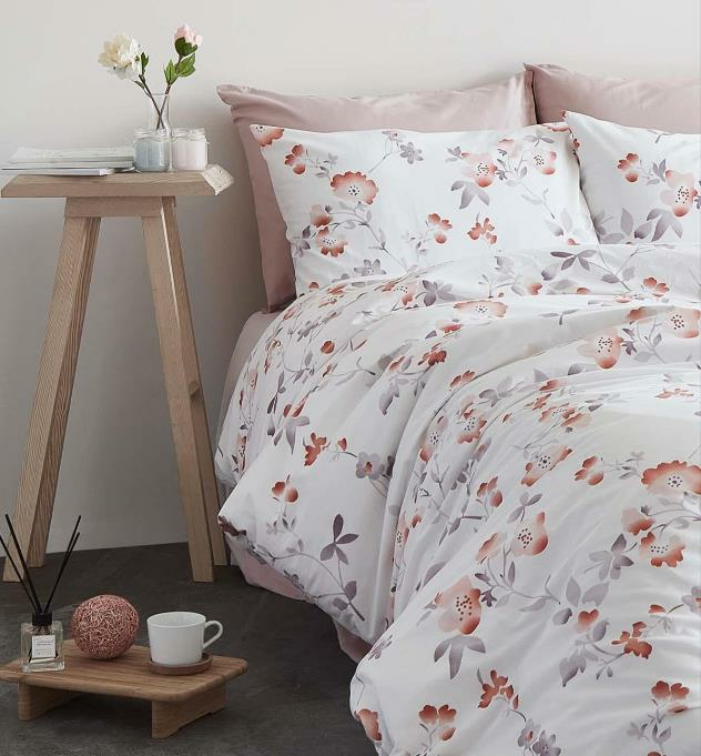 İyi Geceler İstanbul Poplin Lily Çift Kişilik Kahve Nevresim Takımı
