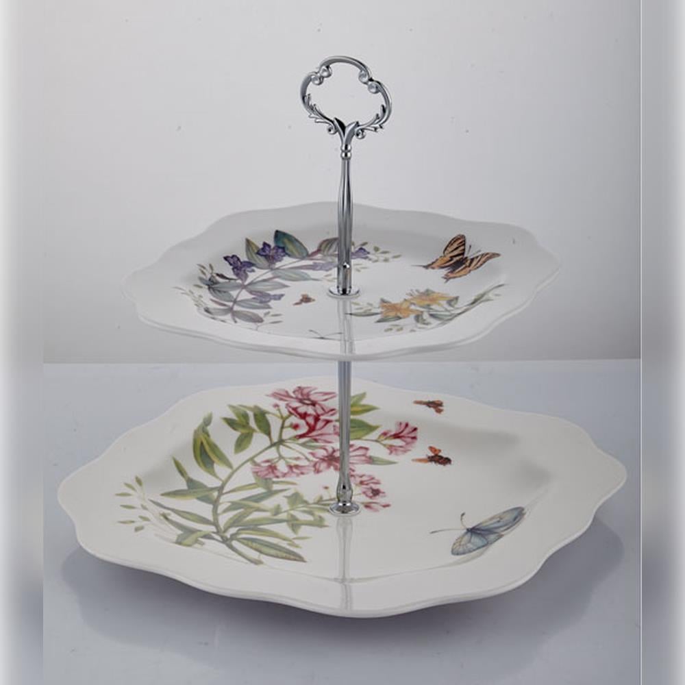 Joy Carmen Butterfly 2 Katlı Kurabiyelik - Güzel Home - Sunumluklar