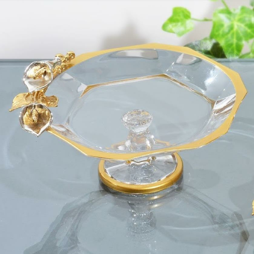 Koşar Gala Gümüş Ayaklı Altıgen 32 Cm Servis Tabağı