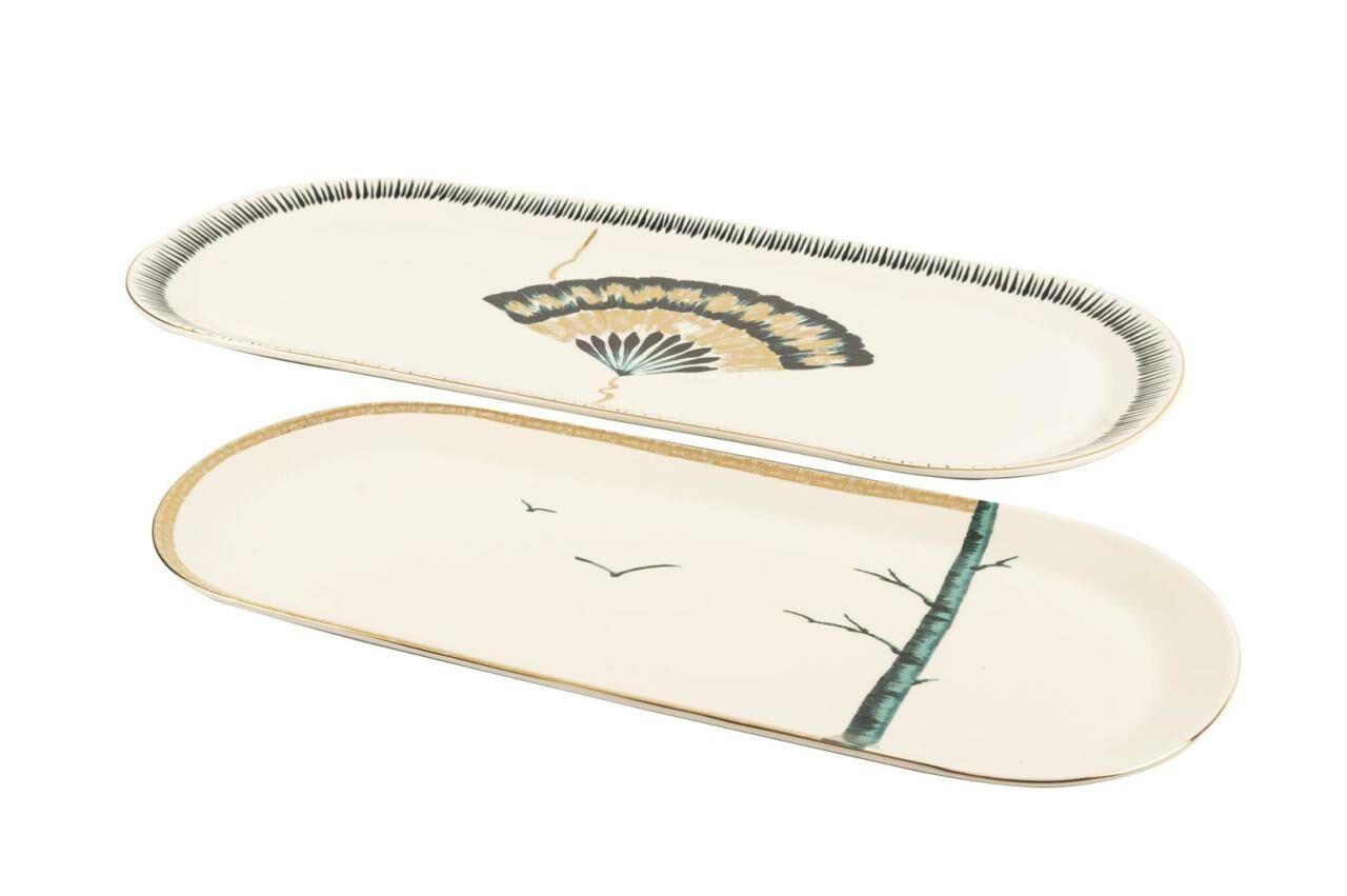 Mikasa Moor Grace 2li Oval 42 ve 34 Cm Servis Tabağı