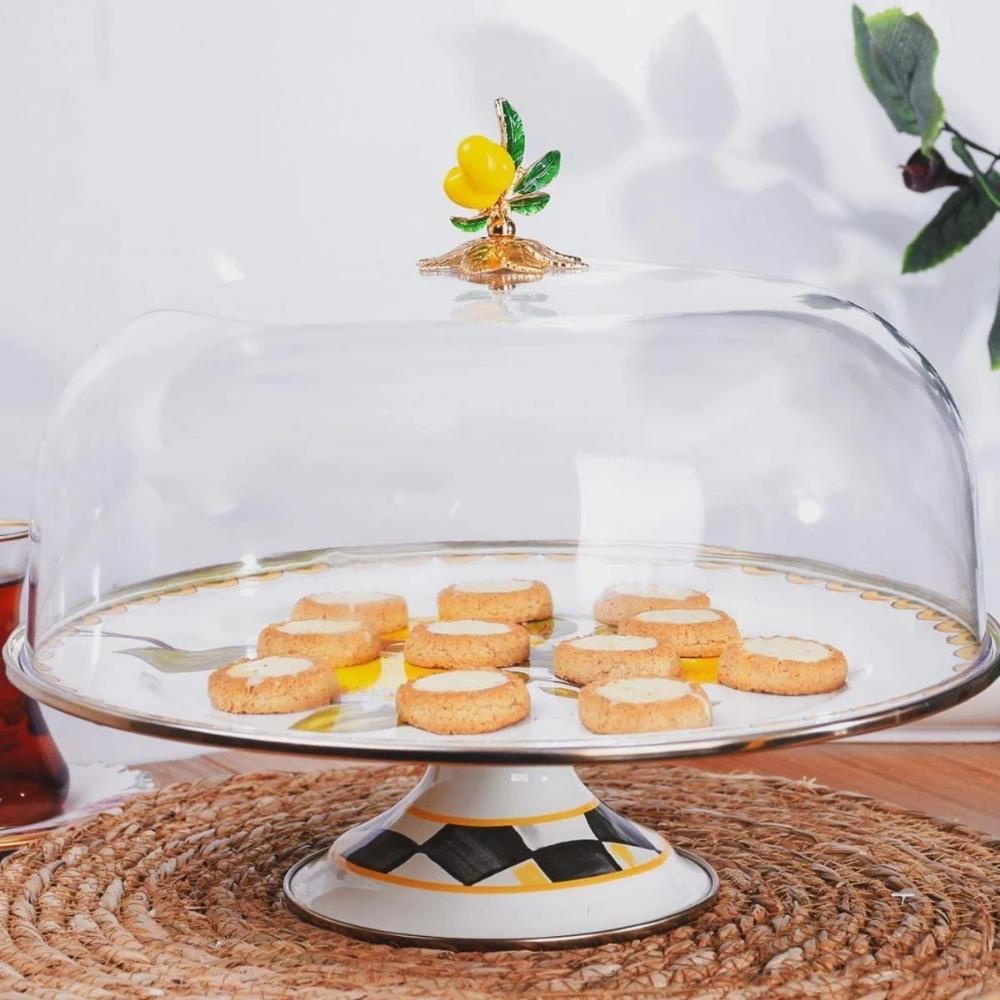 Miss Betty Linda 30 Cm Emaye Kek Fanusu - Güzel Home - Sunumluklar