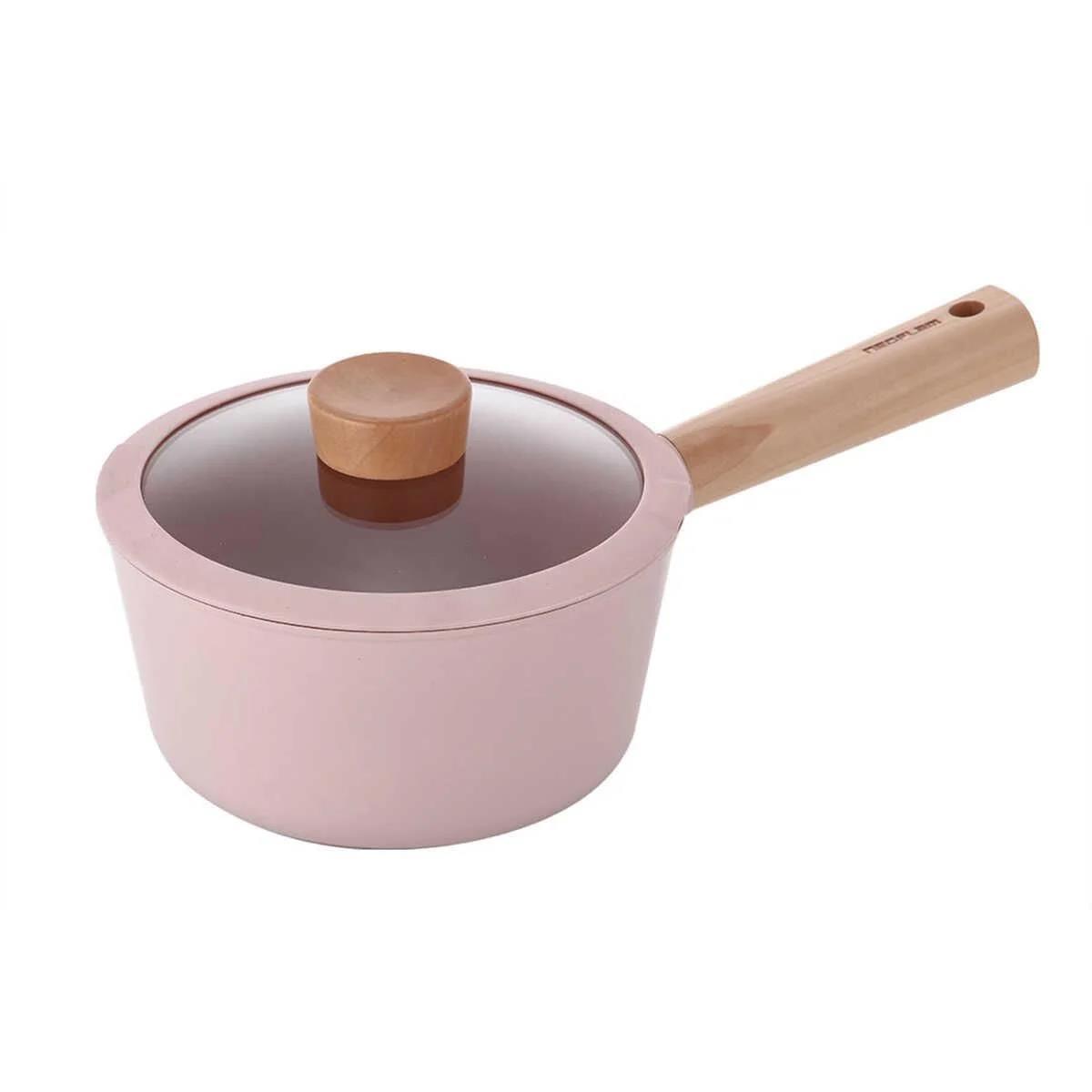 Neoflam Blossom Alüminyum Döküm 18 Cm Pembe Sos Tenceresi - Güzel Home - Döküm Tencere