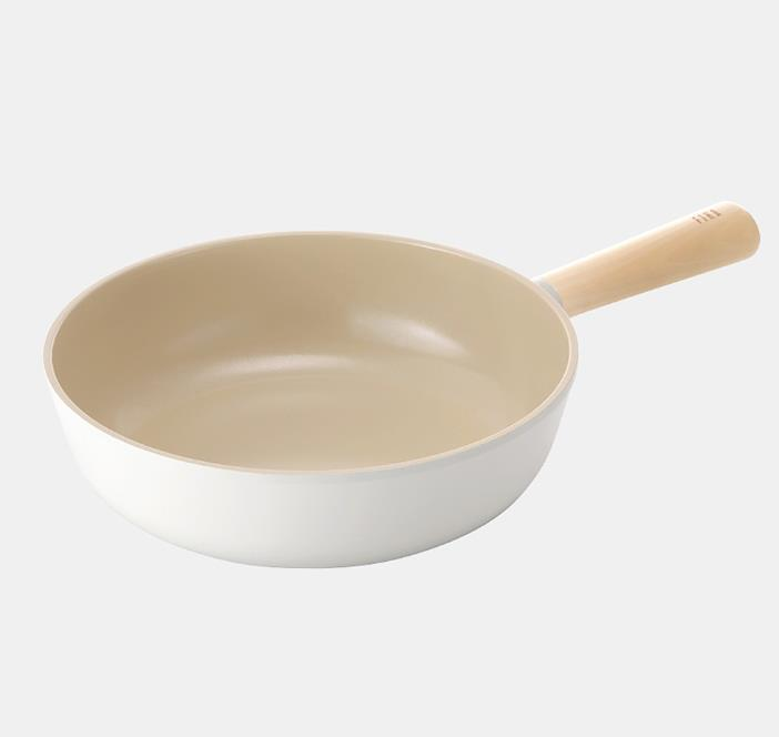 Neoflam Fika Alüminyum Döküm 26 Cm Bej Wok Tava