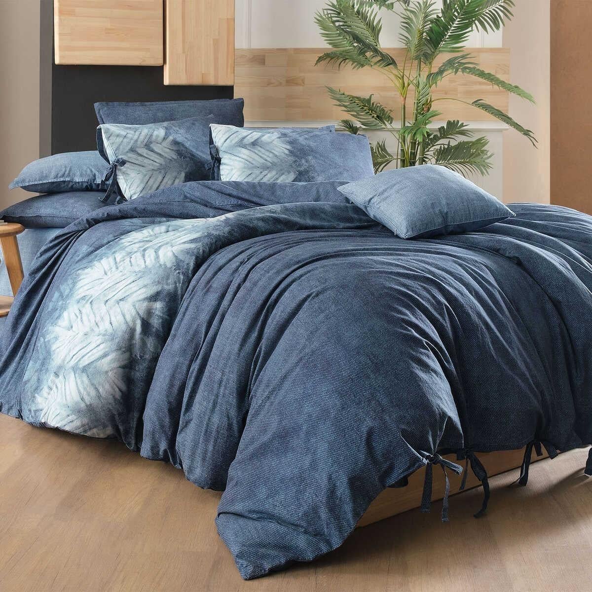 Sarev De James Ranforce Çift Kişilik Mavi Nevresim Takımı