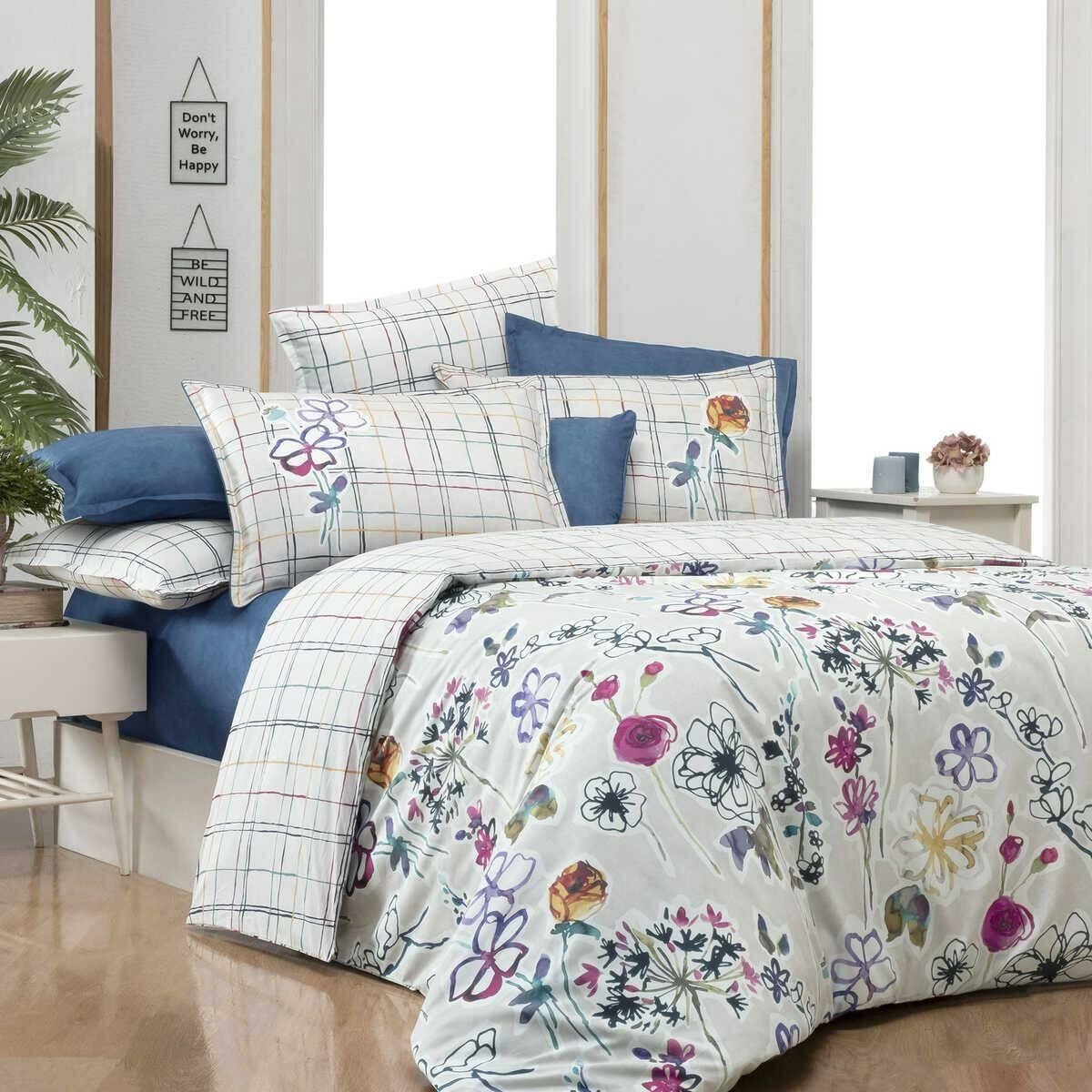 Sarev Janin Fancy Poplin Çift Kişilik Fuşya Nevresim Takımı