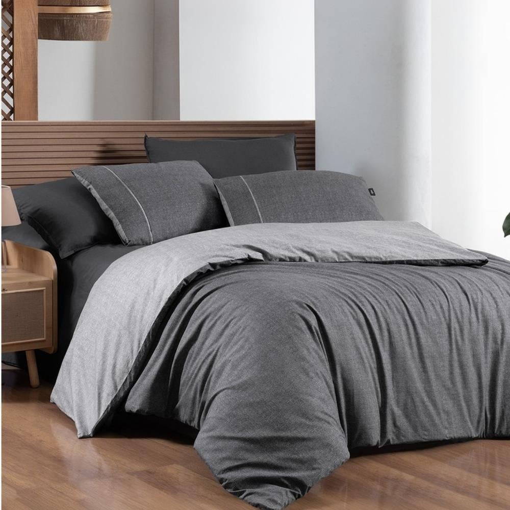 Sarev Unitwill Fancy Çift Kişilik Gri Nevresim Takımı - Güzel Home - Çift Kişilik Nevresim Takımı