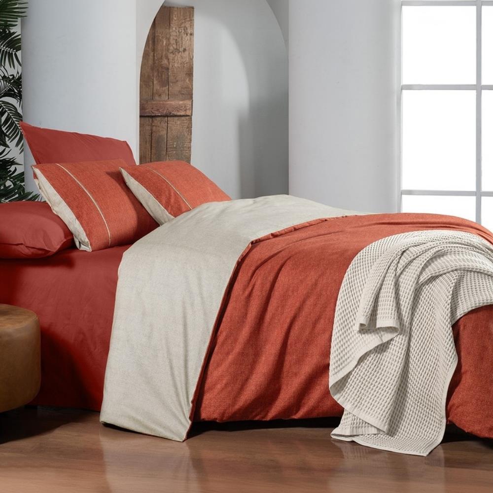 Sarev Unitwill Fancy Çift Kişilik Taba Nevresim Takımı - Güzel Home - Çift Kişilik Nevresim Takımı