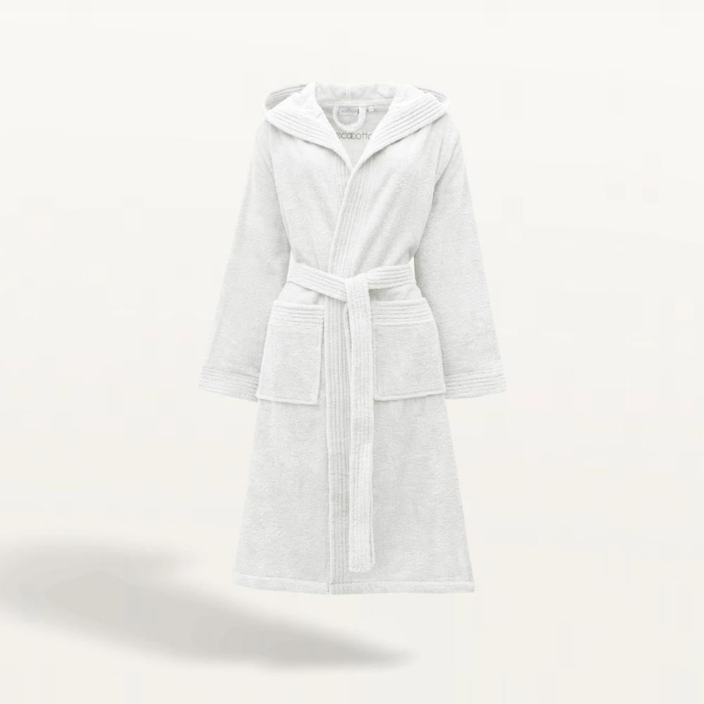 Ecocotton Ecosoft Krem Renkli L Beden Kadın Bornoz - Güzel Home - Banyo Tekstili