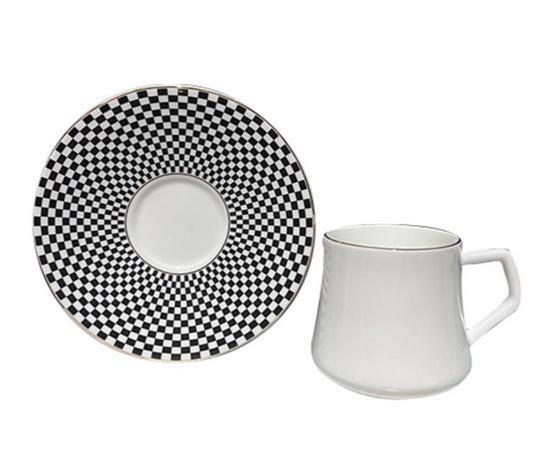 Evaliza Dama Gold Double 130 Ml 6'lı Fincan Takımı