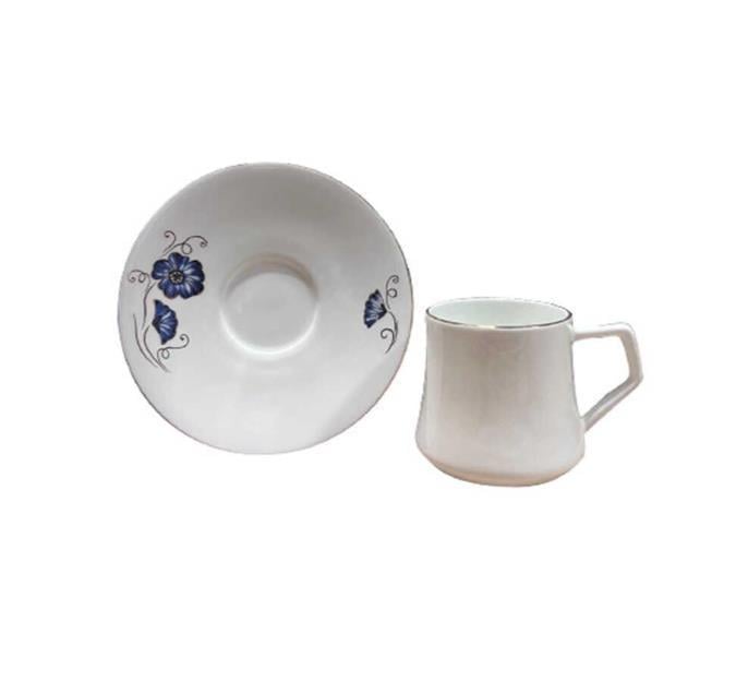 Evaliza Nostalji Kelebek Mavisi 80 Ml 6'lı Fincan Takımı