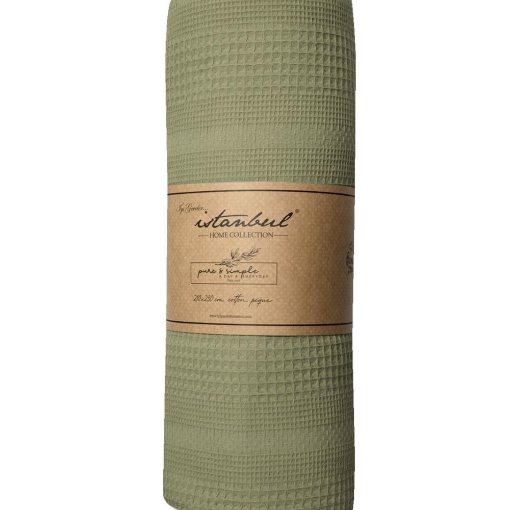 İyi Geceler İstanbul Pure Simple Haki Renk Tek Kişilik Pike - Güzel Home - Pike