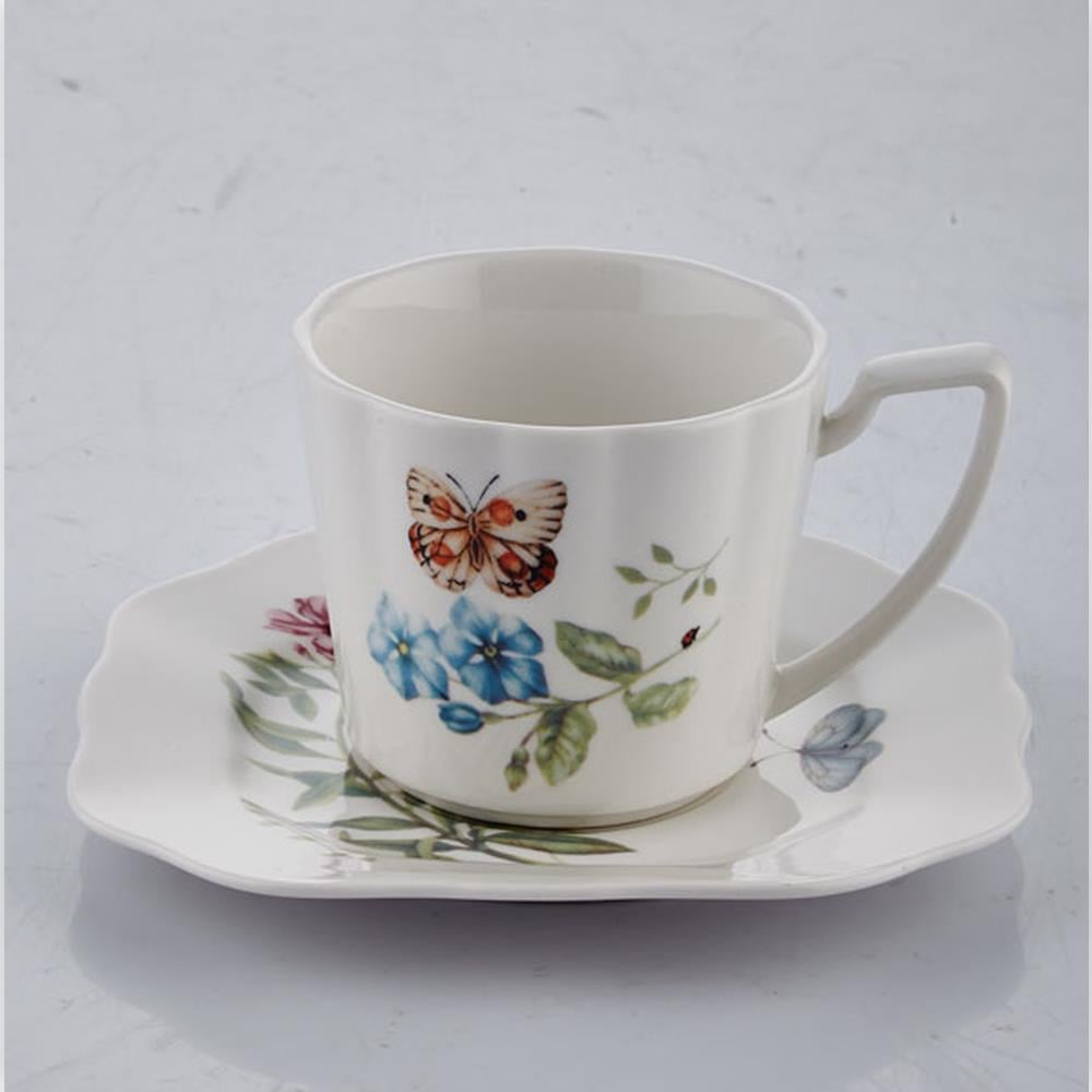 Joy Carmen Butterfly 6'lı Çay Fincan Takımı - Güzel Home - Çay ve Kahve Takımları