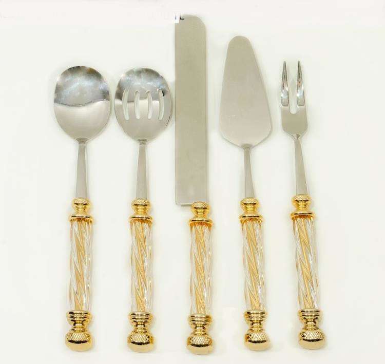 Koşar Altın Kristal 5 Parça Servis Seti