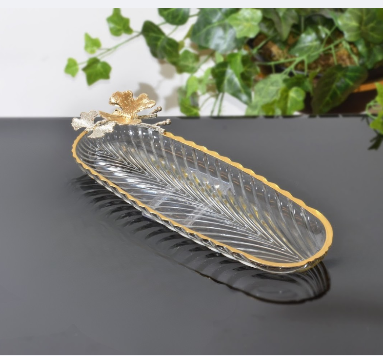 Koşar Kelebek Yaldız Oval Büyük Servis Tabağı - Güzel Home - Sunumluklar