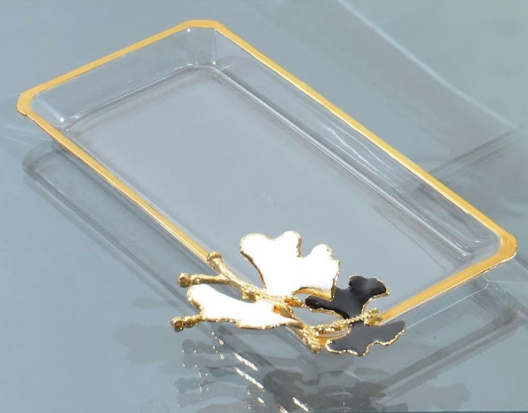 Koşar Mine Kelebek Detaylı Yaldızlı Sunumluk - Güzel Home - Servis ve Sunum