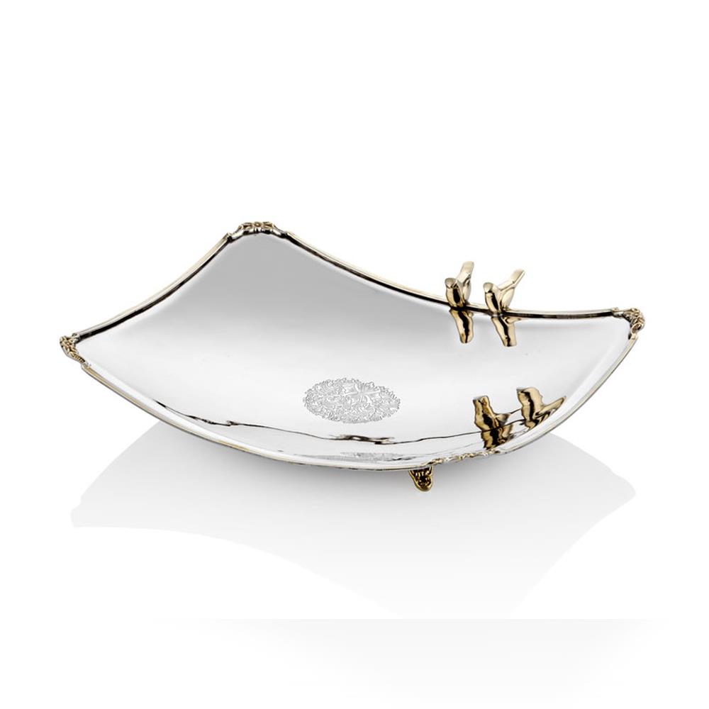 Lamedore Black Pearl Kuşlu Büyük Dekoratif Kase - Güzel Home - Sunumluklar